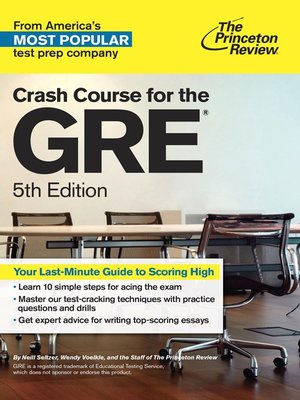 cover image of Crash Course for the GRE